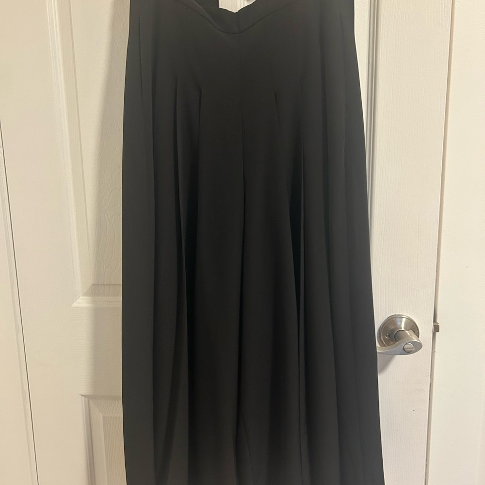 Elegant Black Pleaded Pant Skirt